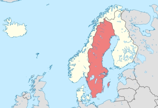 スウェーデン　地図